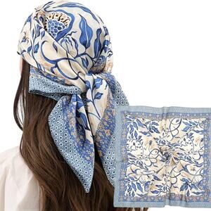 Women Head Hair Scarf Like Satin Silk Scarf Sleeping Hair Wrapping Night 27.5"